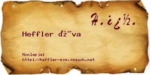 Heffler Éva névjegykártya